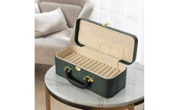 Multi-Slot Bracelet Storage Case Portable Bracelet Case Hard-Shell Bangle Box with Handle Travel-Friendly for Collectors, Travelers, Dresser, Vanity