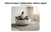 Enveloping Chair rotate Function Single Sofa Modern aesthetic Living Room Seating for Homeowners, Office Workers, Lounge Area, Bedroom, perusing corner