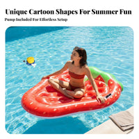 Fun Shapes Inflatable Pool Flotation Device Giant Size Inflatable Pool Lounger Easy to Use for Adults, Expectant Mothers, Summer Vacation