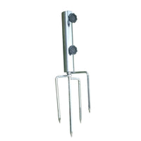 Galvanized Fishing Umbrella Stand Tightening Knobs Ground Auger Stand Detachable Grass Umbrella Anchor Compact for Anglers