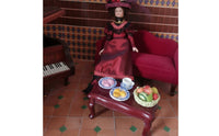Ceramic Head and Limbs Historical Dollhouse Doll 1:12 Scale Porcelain Doll for Hobbyists, Collectors, Miniature Scene