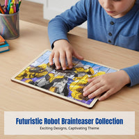 Robot Assembly Puzzle, Wooden Mecha Toy, Electric King, Ocean Storm, Boys Gift