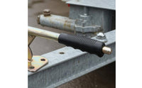 Ribbed Grip Tow Vehicle Hand Brake Handle Plated Finish Ratchet Brake Handle Toothed Handbrake Lever Mounting Base