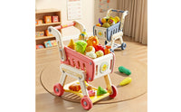Role-Playing Shopping Cart Toy Easy to Push Toy Shopping Cart Long-Lasting Playset Sturdy for Toddlers, Kids, Playroom