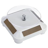 360-Degree Rotating Display Stand Countertop Solar Display Stand Compact Solar Turntable Motorized for Collectors