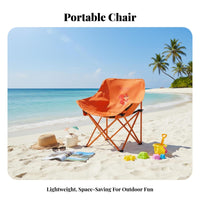 Parent-Child Sizes Collapsible Moon Chair Foldable Ultralight Backpacking Chair Lightweight Portable Seat Compact Design for Children, Families, Fishing, Picnic, Picnics, Hiking