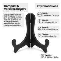Plate Stands Display for Living Room Decor, Stand Plate for Study Room Display, Stand Display 357g Tea Cake Size, Plate Holder for Tea Ceremony