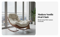 Modern Design Tufted Swivel Lounger Deep Cushioning Accent Chair Wide Seat Indoor Seating High-Density Cushion for Homeowners, Parents, Office Workers, Living Room, Bedroom, Balcony, Reading Nook