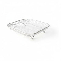 Easy to Clean Air Fryer Draining Basket High Temperature Resistant Stainless Steel Mesh Basket Dishwasher Safe Oil Draining Rack Rust-Proof for Grilling, Baking, Roasting, Dehydrating
