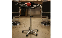Rolling Salon Tray Cart Bowl Slots Height Adjustable Trolley Top Professional Storage for Stylists