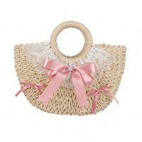 Handbag Bow Trapezoid Handbag Woven Fashion Accessory