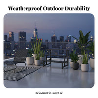 Ladder Plant Shelf Carbon Steel Construction Metal Ladder Plant Holder Waterproof Steel Planter Pot Holder for Gardeners, Balcony, Outdoor, Patio
