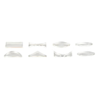 8 Pieces Optical Lens Set with Storage Box Demonstration Geometric Optics Kit