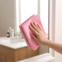 Highly Absorbent Microfibre Cloth and Cleaning Cloths, Quick-Drying Cleaning Cloths for Dishes, Textured 25x25cm Size, Random Solid Colors