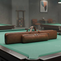 Pool Cue Bag Soft Cue Bag with Shoulder Strap Leather-Like Portable for League Nights, Travel