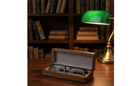 Wooden Eyeglass Case Secure Walnut Glasses Case Lightweight for Travel, Car