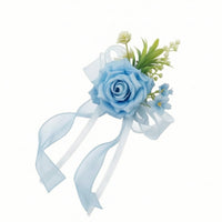 Car Mirror Flower with Ribbon Easy to Install Wedding Car Decoration Elegant