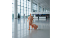 Unpainted Pilot with Suitcase Blank Pilot Figure Eco-Friendly Aviation Officer Model Detailed for Hobbyists