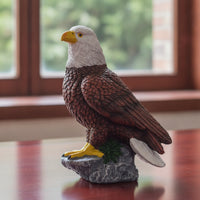 Eagle Figurine Majestic Eagle Figurine with Base Bird Sculpture Intricate Sturdy for Office Desk, Bookshelf