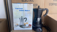 Aluminum Electric Moka Pot Coffee Maker with EU Plug 220V