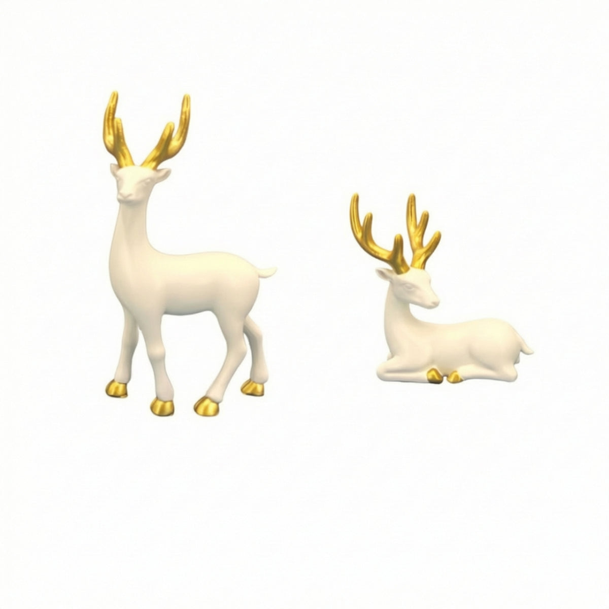 Gold Elk TV Cabinet Figurine Modern Luxury Home Decor Christmas Gift