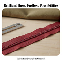 Cut-to-Size No. 5 Coil Zipper Roll By the Yard Sewing Supply Long-Lasting Effortless Operation for DIY Enthusiasts, Upholsterers, Tent Manufacturing, Upholstery Projects, Outdoor Gear Repair, Apparel Production