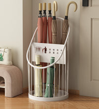 Iron Umbrella Stand with Drip Tray for Home Entryway