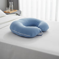 Soft Velvet Cotton Anti-Leaning Body Pillow Ergonomic Design U-Shaped Arm Support Cushion Adjustable Strap Wheelchair Lap Pillow Multi-Purpose for Elderly