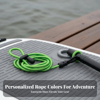 Watercraft Paddle Leash Anti-Loss Elastic Paddle Rope Secure Fastening Bungee Cord Tether for Water Sports Enthusiasts, Boaters, Kayaking, Boating