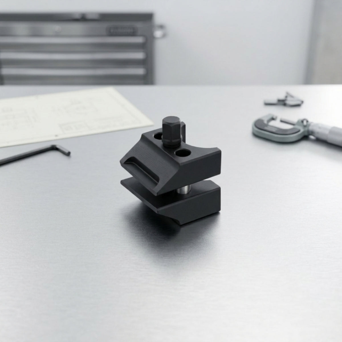 Two-Block Wedge Ball Joint Separator Compact Ball Joint Separator Tool Angled Faces Black Metal