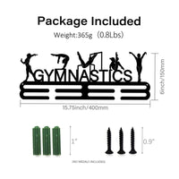 Metal Gymnastics Medal Hanger Easy to Install Gymnastics Medal Holder Space Saving Sports Award Holder Decorative for Gymnasts, Athletes