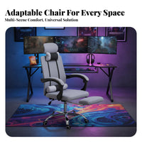 360-Degree Swivel Ergonomic Reclining Chair with Footrest High-Back Design Ergonomic Recliner with Footrest Support Office Furniture Adjustable Headrest for Students, Gamers, Telecommuting Workers, Dormitory, Gaming, Study Room, Bedroom