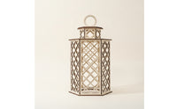 Wooden Lantern with Hanging Loop Hexagonal Lattice Candle Lantern Decorative Birdcage-Style for Wedding Planners, Home Decor