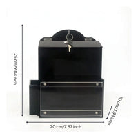 Suggestion Box with Sign Holder Clear Suggestion Box with Lock Container Acrylic Adhesive for Office, Schools