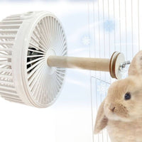 Long-Lasting Rabbit Cooling Fan Easy to Clean Chinchilla Fan Chew Resistant Pet Care Hygienic for Summer