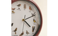 Clock with Bird Illustrations Easy to Use Round Wall Clock Electronic for Living Room, Kitchen, Office