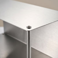 Stainless Steel Desktop Organizer Brushed Metal Two-Tier Storage Rack Antismudge-Resistant Desk Shelf Organizer for Vanity, Countertop