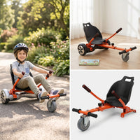 Compact Kart Frame with Seat Padded Drift Kart Chassis for Garage Projects