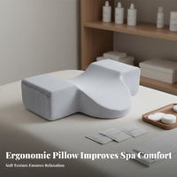 High-Density Foam Eyelash Extension Pillow Soft Breathable Cover U-Shaped Neck Support Pillow Washable Pillowcase for Estheticians, Home Use