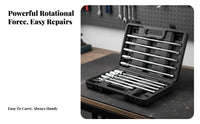 6 Point Sockets T-Handle Socket Wrench Set Heavy Duty T-Type Spanner Set Long-Lasting Hex Socket Wrench Kit Strong Force for Professionals, DIY Enthusiasts, Motorcyclists, Auto Repair, Workshop, Garage, Motorcycle Maintenance