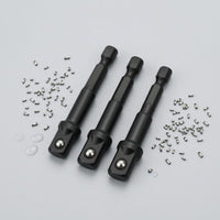 3 Pieces Oxidized Finish 1/2 Socket Adapter Cr-V Steel 3/8 Socket Adapter Heat-Treated Power Tool Accessory Forged for Electric Power Tools, Screwdrivers
