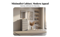 Nordic aesthetic 5-Drawer Tall chest of drawers Minimalist Design 5-Drawer tall dresser Space-Saving Chest of Drawers Sturdy Construction for Adults, Homeowners, Renters, Living Room, Hallway, Entryway, Closet
