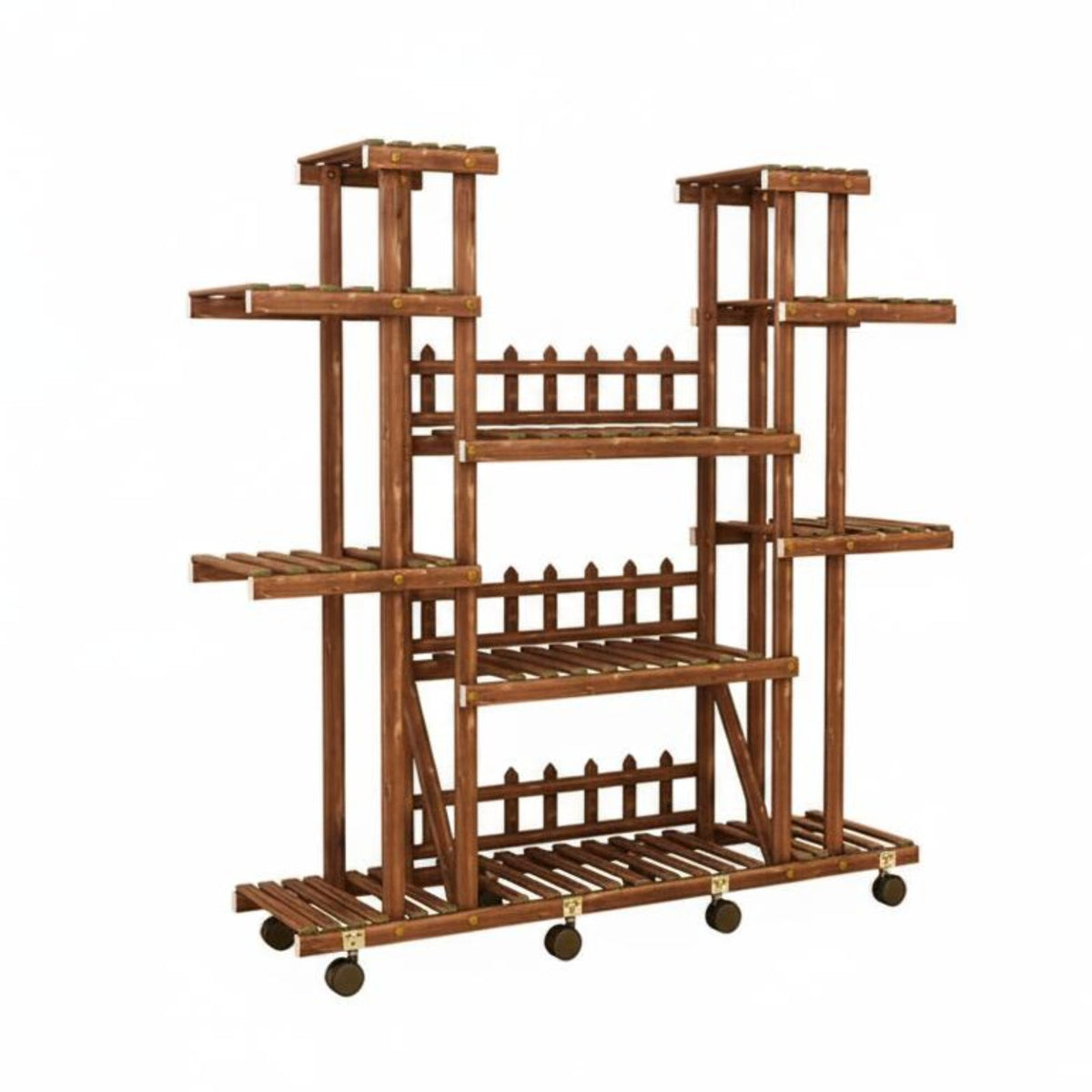 Freestanding Design Multi-Tier plant display rack Space-Saving Plant Shelf Sturdy Construction Display Rack Easy Assembly for Gardeners, Balcony, Living Room, Indoor, Bedroom