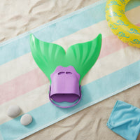 Molded Mermaid Tail Monofin Streamlined Monofin with Heel Strap Comfortable Swim Fin with Foot Pocket Stable for Swimmers