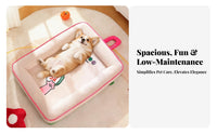 Washable Pet Cushion Four-Season Thick Foam Cat Mat Skin-Friendly Material Portable Pet Bed for Small Dogs, Cats, Indoor, Travel