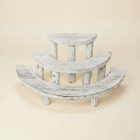 Wooden Cake Display Stand Multifunctional 3 Tier Dessert Stand Rustic Tiered Dessert Display for Wedding, Party, Birthday