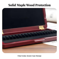 Compact and Portable Oboe Mouthpiece Case Moisture-Proof Maple Wood Mouthpiece Box Ventilated Design for Oboists, Musicians, Travel