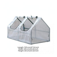 Mini Greenhouse Roll-up Top Mesh Greenhouse Front Openings