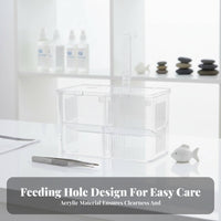 Guppy Breeding Habitat With Suction Cups Aquatic Life Breeder Box Aquatic Life Breeding Box Multifunctional Acrylic Fry Hatchery