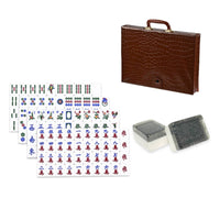 160 Tiles Acrylic Crystal Mahjong Tiles Stylish Design Acrylic Mahjong Tile Set and Shockproof for Family Gatherings